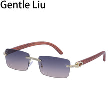 Load image into Gallery viewer, Small Rectangle Rimless Sunglasses Women 2023 Trend Frameless Sun Glasses for Men Vintage Eyewear UV400 Gafas De Sol Mujer