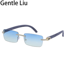 Load image into Gallery viewer, Small Rectangle Rimless Sunglasses Women 2023 Trend Frameless Sun Glasses for Men Vintage Eyewear UV400 Gafas De Sol Mujer