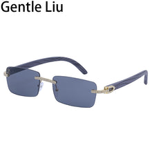 Load image into Gallery viewer, Small Rectangle Rimless Sunglasses Women 2023 Trend Frameless Sun Glasses for Men Vintage Eyewear UV400 Gafas De Sol Mujer