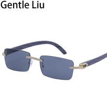 Load image into Gallery viewer, Small Rectangle Rimless Sunglasses Women 2023 Trend Frameless Sun Glasses for Men Vintage Eyewear UV400 Gafas De Sol Mujer
