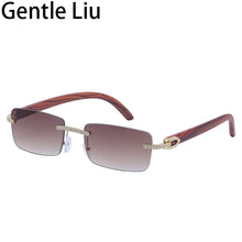Load image into Gallery viewer, Small Rectangle Rimless Sunglasses Women 2023 Trend Frameless Sun Glasses for Men Vintage Eyewear UV400 Gafas De Sol Mujer