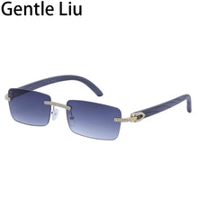 Load image into Gallery viewer, Small Rectangle Rimless Sunglasses Women 2023 Trend Frameless Sun Glasses for Men Vintage Eyewear UV400 Gafas De Sol Mujer