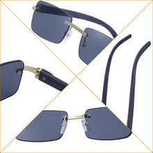 Load image into Gallery viewer, Small Rectangle Rimless Sunglasses Women 2023 Trend Frameless Sun Glasses for Men Vintage Eyewear UV400 Gafas De Sol Mujer