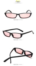 Load image into Gallery viewer, Small Rectangle Sunglasses Women Retro Small Frame Sun Glasses Vintage Square Narrow Sunglasses Trending UV400 Eyewear