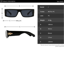 Carica l'immagine nel visualizzatore di Gallery, Piccoli occhiali da sole rettangolari da uomo 2022 Occhiali da sole quadrati retrò di moda di alta qualità per le donne Shades Lentes De Sol Hombre 