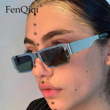 Load image into Gallery viewer, Small Rectangle Sunglasses Metal Square Oculos Feminino Punk Eyewear Vintage Stainless Steel Shades Glasses