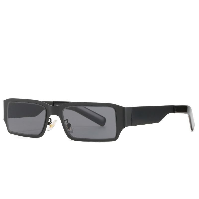 Small Rectangle Sunglasses Metal Square Oculos Feminino Punk Eyewear Vintage Stainless Steel Shades Glasses