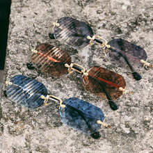 Load image into Gallery viewer, Small Rectangle Sunglasses Rimless Men Metal Square Sun glasses For Women Gradient Lens Frameless Uv400 Shades