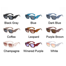 Load image into Gallery viewer, Small Rectangle Sunglasses Women Brand Designer Sun Glasses Female Vintage Gradient Black White Square Shades Oculos