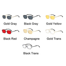 Load image into Gallery viewer, Small Rectangle Sunglasses Women  Brand Designer Vintage Sun Glasses Female Metal Black Polygon Square Shades Oculos