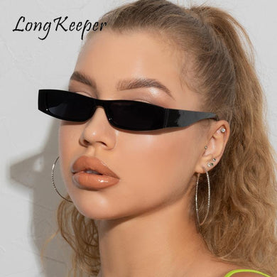 Small Rectangle Sunglasses Women Men Retro Narrow Frame Leopard Vintage Square Sun Glasses Female Punk Cat Eye Eyewear Oculos