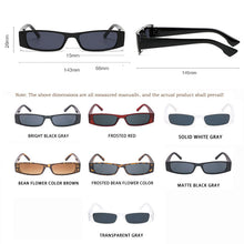 Load image into Gallery viewer, Small Rectangle Sunglasses Women Men Retro Narrow Frame Leopard Vintage Square Sun Glasses Female Punk Cat Eye Eyewear Oculos