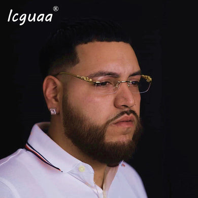 Small Rectangle Sunglasses Women Mens Rimless Square Brand Designer Sun Glasses Male Leopard Female oculos de sol masculino