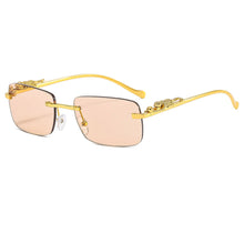 Load image into Gallery viewer, Small Rectangle Sunglasses Women Mens Rimless Square Brand Designer Sun Glasses Male Leopard Female oculos de sol masculino