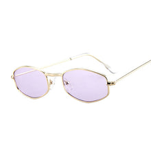Load image into Gallery viewer, Small Rectangle Sunglasses Women Retro Metal Frame Yellow Red Vintage Tiny Female Sun Glasses Lady UV400