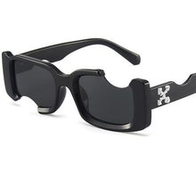 Load image into Gallery viewer, Small Rectangle Sunglasses Women Vintage Designer Green Black Holes Sun Glasses Men 2022 Brand Shades Fashion Square Eyewear
