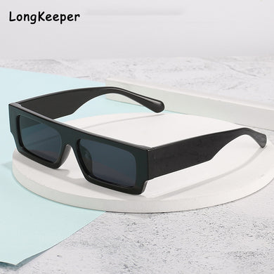 Small Rectangle Women Sun Glasses Brand Men UV Shades Retro Square Black Sunglasses 2022  Glasses White Decoration Eyewear