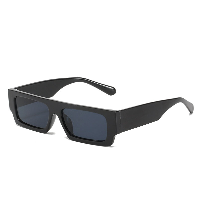 Small Rectangle Women Sun Glasses Brand Men UV Shades Retro Square Black Sunglasses 2022  Glasses White Decoration Eyewear