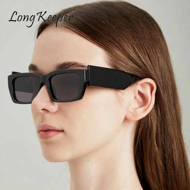 Small Rectangle Women Sun Glasses Men Punk Shades Retro Square Black Vintage Sunglasses Cool Glasses White Decor Eyewear Uv400