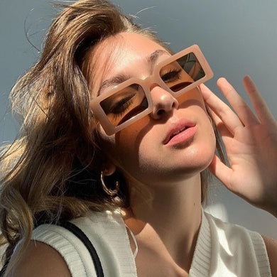 Small Rectangular Women's Sunglasses 2023 Retro Brand Designer Sun GlassesIns Trend Candy Color Big Frame Sunglasses UV400