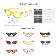 Carica l'immagine nel visualizzatore di Gallery, Piccoli occhiali da sole da uomo Cat Eye retrò da donna Occhiali da sole ovali sexy Designer di marca Street Elegante colorato Oculos de sol UV400 