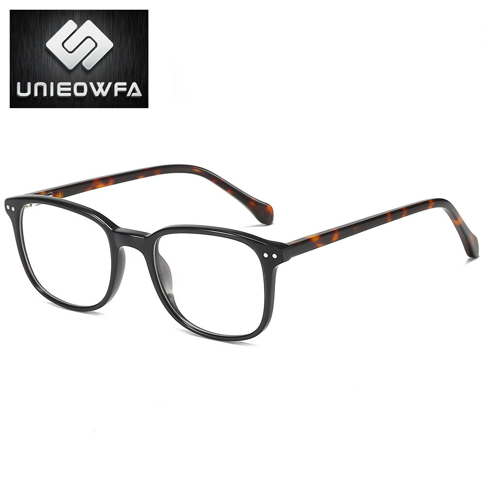 Small Retro Gaming Computer Glasses Frame Men Anti Blue Light Optical Prescription Eyeglasses Frame Women Myopia Acetate Vintage