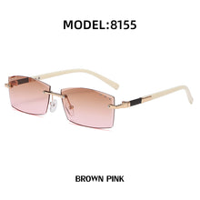 Load image into Gallery viewer, Small Rimless Rectangle Sunglasses Women 2023  Brand Frameless Sun Glasses for Men Blue Light Blocking Eyeglasses