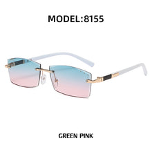 Load image into Gallery viewer, Small Rimless Rectangle Sunglasses Women 2023  Brand Frameless Sun Glasses for Men Blue Light Blocking Eyeglasses