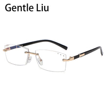 Load image into Gallery viewer, Small Rimless Rectangle Sunglasses Women 2023  Brand Frameless Sun Glasses for Men Blue Light Blocking Eyeglasses