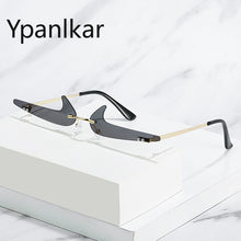 Load image into Gallery viewer, Small Rimless Sunglasses Women 2023 Vintage Popular Travel Funny Eyewear Sexy Prom Framless Sun Glasses For Men