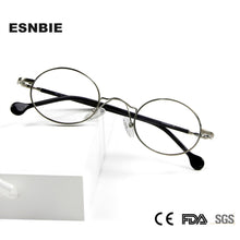 Load image into Gallery viewer, Small Round Glasses Vintage Metal Oval Gold Black Eyeglasses Frame Women Men Full Rim Spectacles For Prescription Glasses