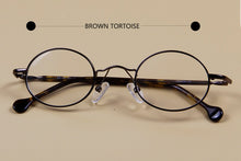 Load image into Gallery viewer, Small Round Glasses Vintage Metal Oval Gold Black Eyeglasses Frame Women Men Full Rim Spectacles For Prescription Glasses