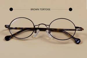 Small Round Glasses Vintage Metal Oval Gold Black Eyeglasses Frame Women Men Full Rim Spectacles For Prescription Glasses