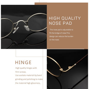 Small Round Glasses Vintage Metal Oval Gold Black Eyeglasses Frame Women Men Full Rim Spectacles For Prescription Glasses