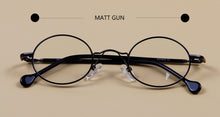 Load image into Gallery viewer, Small Round Glasses Vintage Metal Oval Gold Black Eyeglasses Frame Women Men Full Rim Spectacles For Prescription Glasses