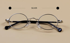 Small Round Glasses Vintage Metal Oval Gold Black Eyeglasses Frame Women Men Full Rim Spectacles For Prescription Glasses