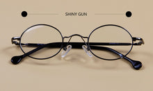 Load image into Gallery viewer, Small Round Glasses Vintage Metal Oval Gold Black Eyeglasses Frame Women Men Full Rim Spectacles For Prescription Glasses