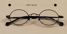Load image into Gallery viewer, Small Round Glasses Vintage Metal Oval Gold Black Eyeglasses Frame Women Men Full Rim Spectacles For Prescription Glasses