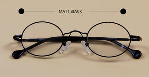 Small Round Glasses Vintage Metal Oval Gold Black Eyeglasses Frame Women Men Full Rim Spectacles For Prescription Glasses