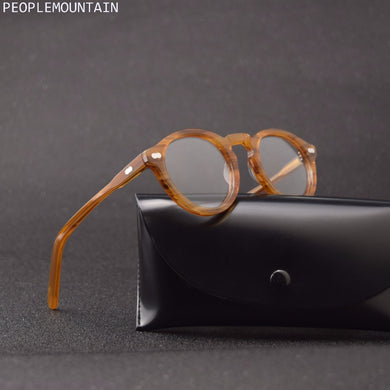 Small Round Optical Glasses Frame Men Women Johnny Depp Glasses Computer Transparent Eyeglass Brand design Acetate Vintage Style