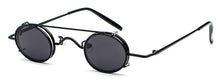 Load image into Gallery viewer, Small Round Steampunk Sunglasses Men Women Retro Metal Clip on Steam Punk Sun Glasses for Male Vintage Gothic Goggles 1304R