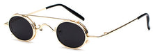 Load image into Gallery viewer, Small Round Steampunk Sunglasses Men Women Retro Metal Clip on Steam Punk Sun Glasses for Male Vintage Gothic Goggles 1304R