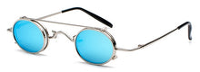 Load image into Gallery viewer, Small Round Steampunk Sunglasses Men Women Retro Metal Clip on Steam Punk Sun Glasses for Male Vintage Gothic Goggles 1304R