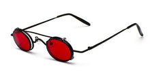 Load image into Gallery viewer, Small Round Steampunk Sunglasses Men Women Retro Metal Clip on Steam Punk Sun Glasses for Male Vintage Gothic Goggles 1304R