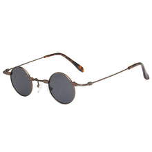 Load image into Gallery viewer, Small Round Sunglasses Women Men UV400 Metal Brand Designer Punk Sun Glasses Steampunk Vintage Goggles Black Shades New