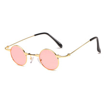 Load image into Gallery viewer, Small Round Sunglasses Women Men UV400 Metal Brand Designer Punk Sun Glasses Steampunk Vintage Goggles Black Shades New