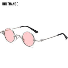 Load image into Gallery viewer, Small Round Sunglasses Women Men UV400 Metal Brand Designer Punk Sun Glasses Steampunk Vintage Goggles Black Shades