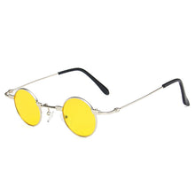 Load image into Gallery viewer, Small Round Sunglasses Women Men UV400 Metal Brand Designer Punk Sun Glasses Steampunk Vintage Goggles Black Shades New