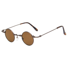 Load image into Gallery viewer, Small Round Sunglasses Women Men UV400 Metal Brand Designer Punk Sun Glasses Steampunk Vintage Goggles Black Shades New