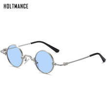 Load image into Gallery viewer, Small Round Sunglasses Women Men UV400 Metal Brand Designer Punk Sun Glasses Steampunk Vintage Goggles Black Shades